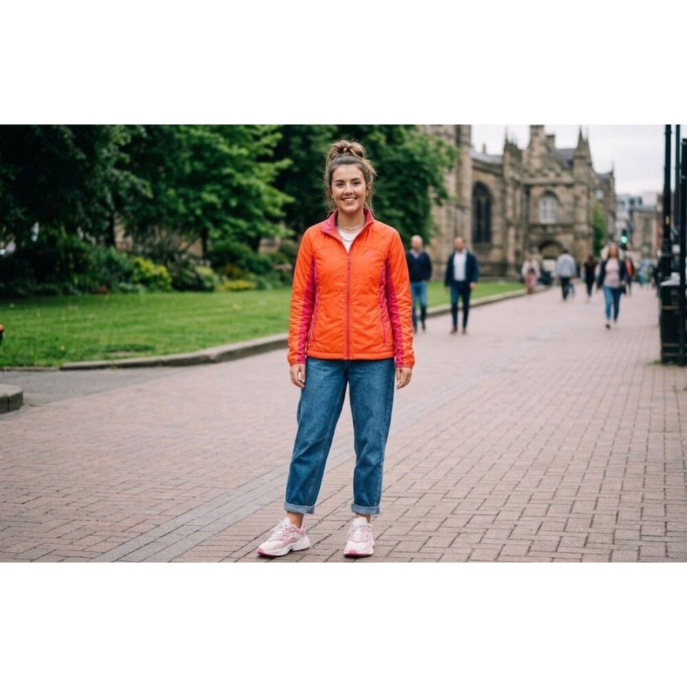 Women's ADIDAS Jacket 3 Season Bright Orange & Pink Size M